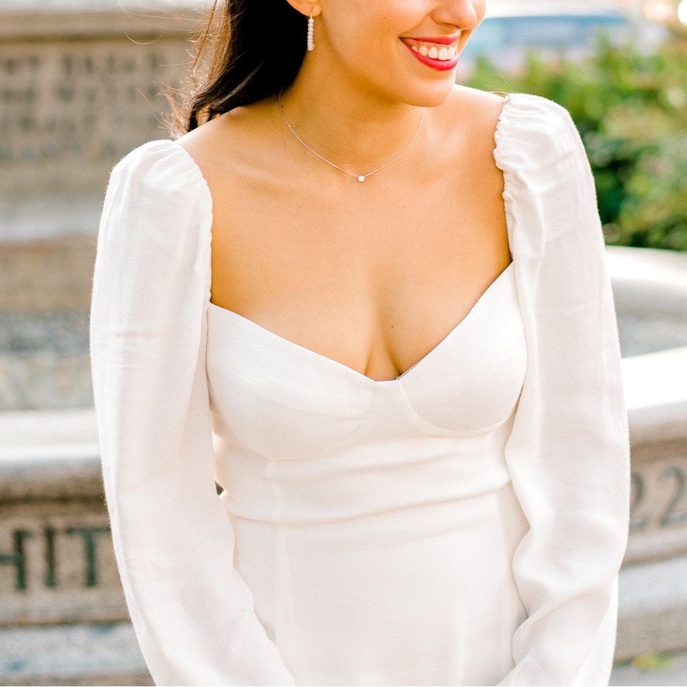 Aritzia Wilfred Novella Dress white